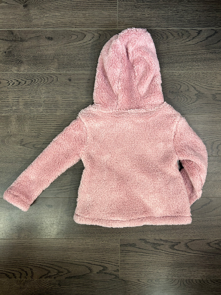 Girl's (2-7) Sherpa Zip Up Hoodie - Pink