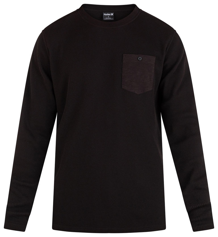 Men's Felton Thermal Long Sleeve Crew - Black