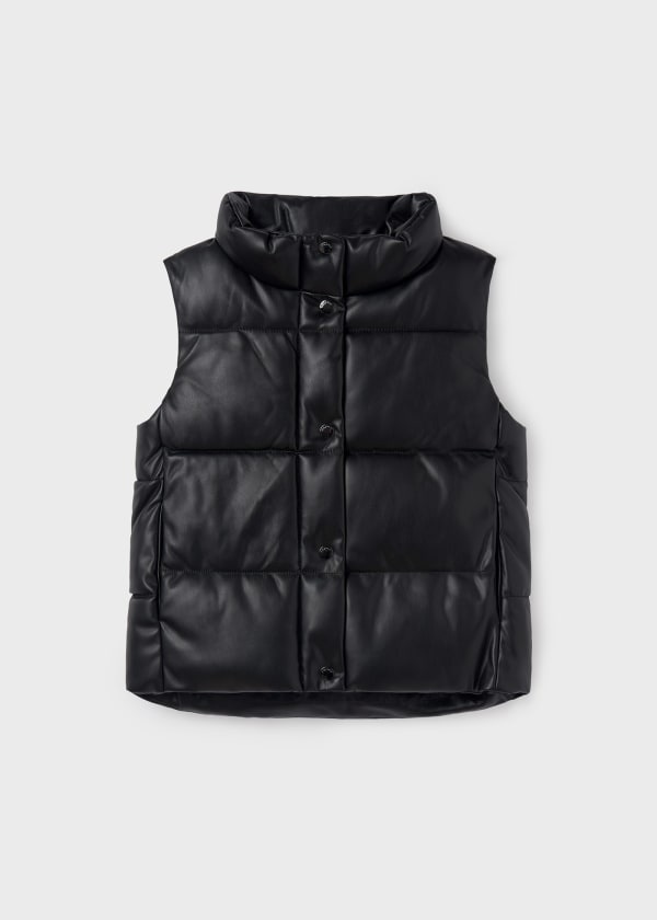 Girl's (8-16) Puffer Vest - Black