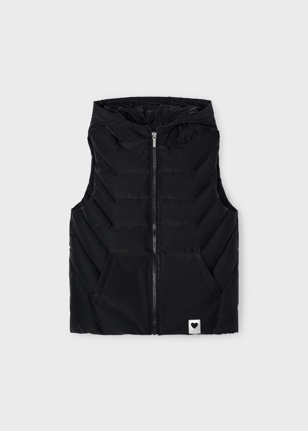 Girl's (2-9) Quilted Vest - Black