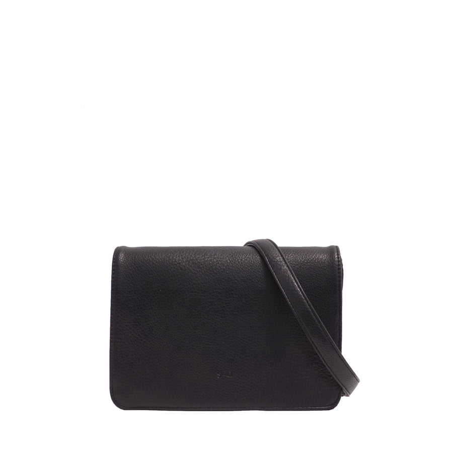 Ladies Adele crossbody - Black Pebble