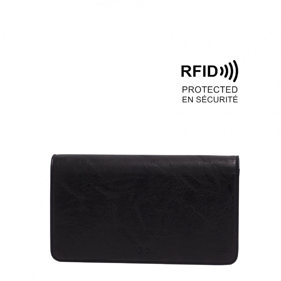 Rosina 2 in 1 Crossbody Wallet - Black