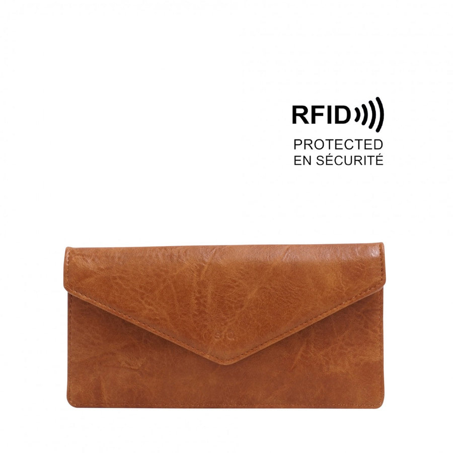 Ladies Vida Slim Wallet - Camel