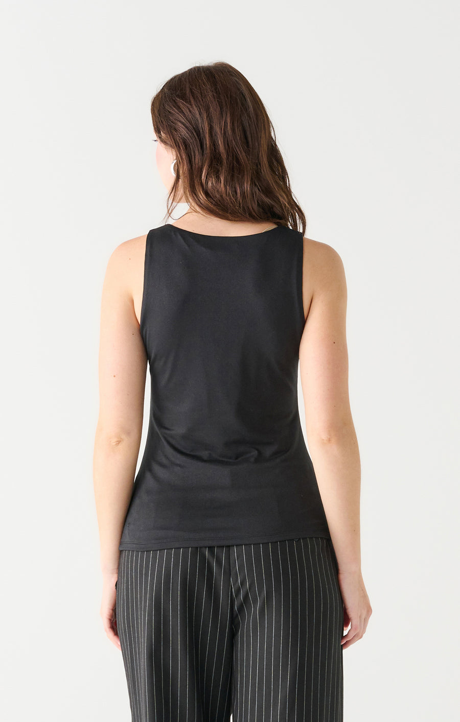 Ladies Square Neck Tank - Black