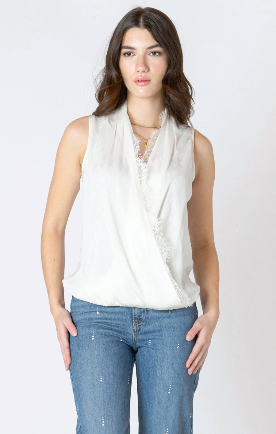 Ladies Lace Wrap Blouse