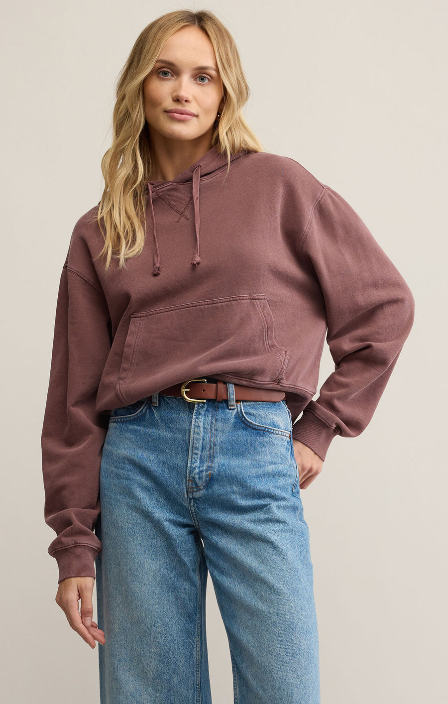 Ladies Coastal View Hoodie - Sandal Wood