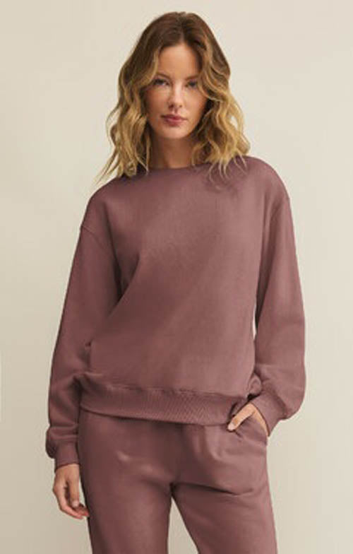 Ladies Classic Boyfriend Sweatshirt - Sandal Wood