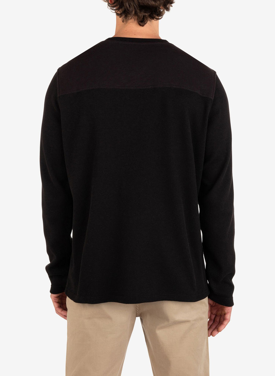 Men's Felton Thermal Long Sleeve Crew - Black