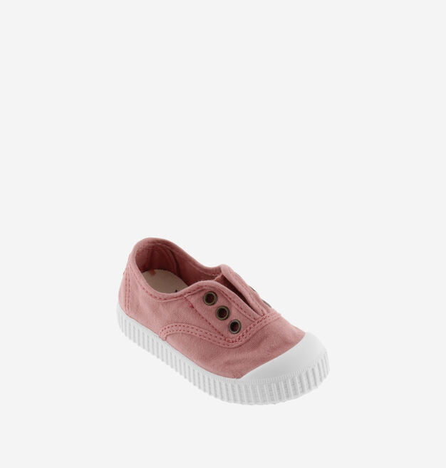 Unisex (1-5 Years Old) English Elastic Canvas Shoe - Nude