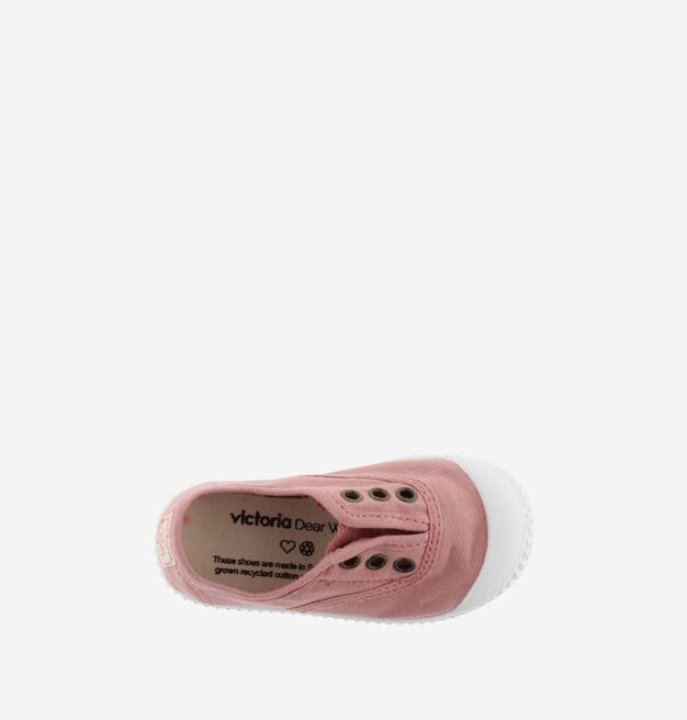 Unisex (1-5 Years Old) English Elastic Canvas Shoe - Nude