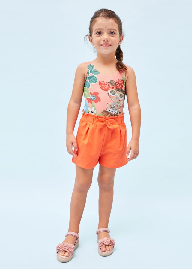 Girl's (2-9) Shorts - Orange