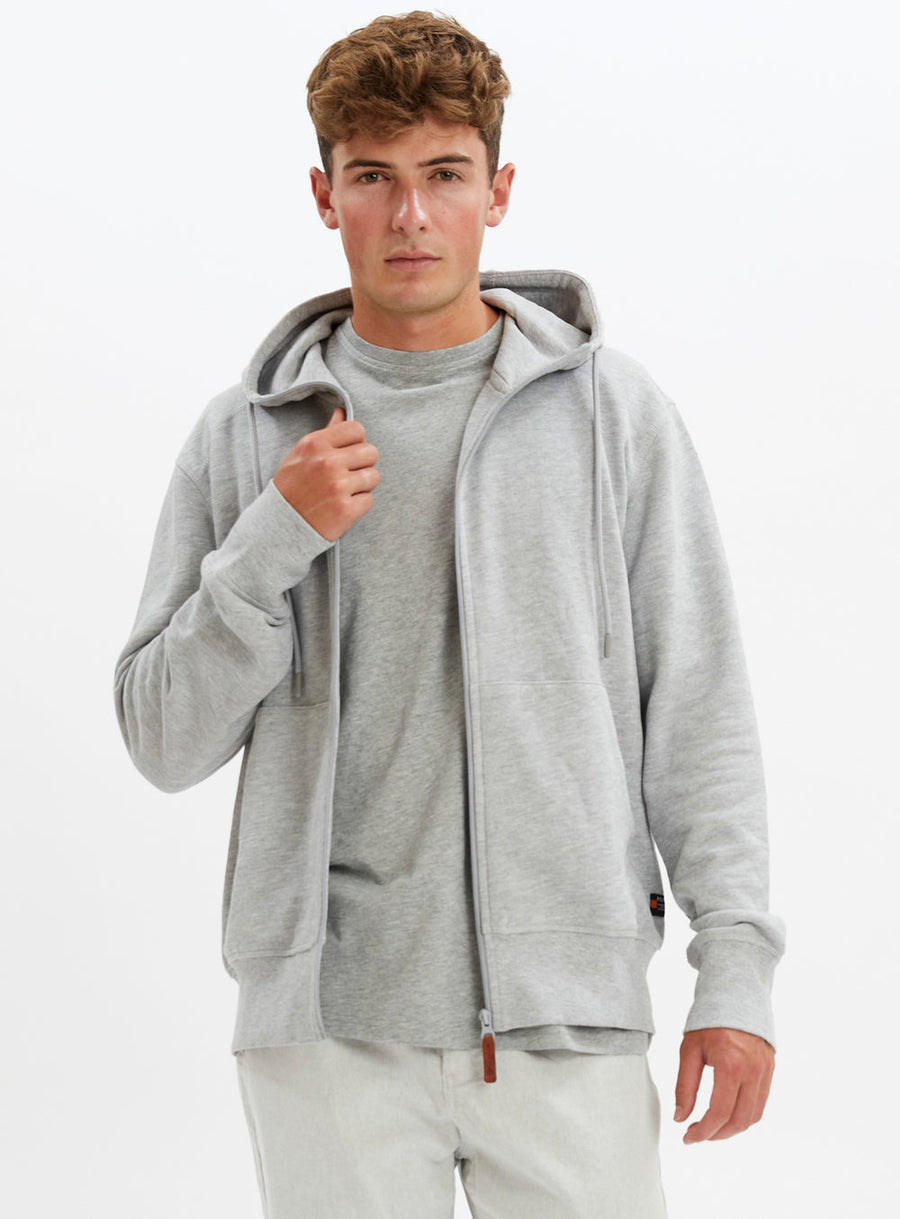 Men s Jimmy Zip Up Hoodie Grey Mix Sure Exposure