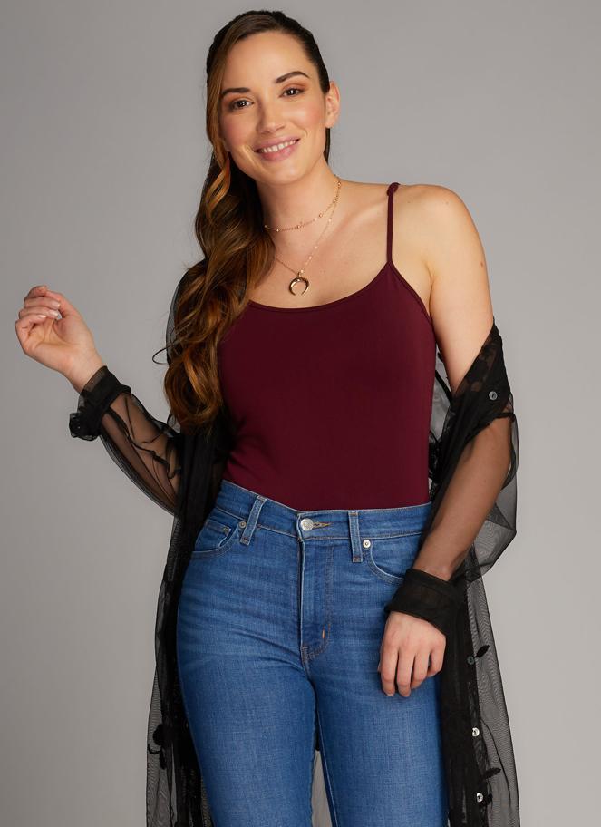 Bamboo Spaghetti Strap Cami - Long
