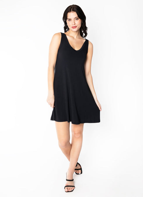 Ladies Sleeveless V Neck Dress