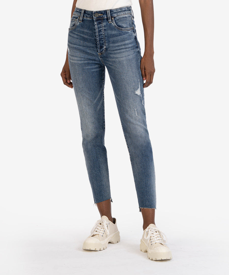 Ladies Rosa High Rise Ankle Straight Jean