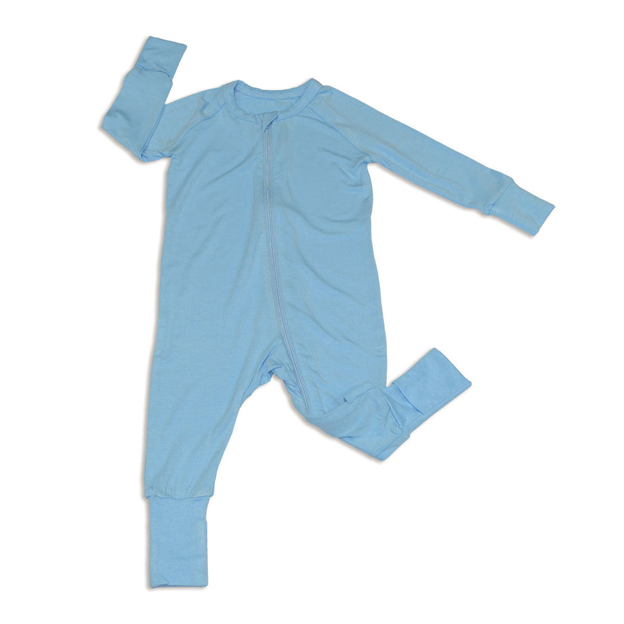 Infant's Bamboo 2-Way Zipper Romper - Blue Bonnet