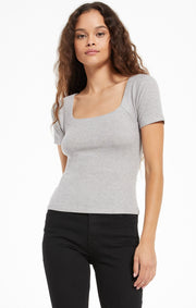 Lyla Rib Short Sleeve Top