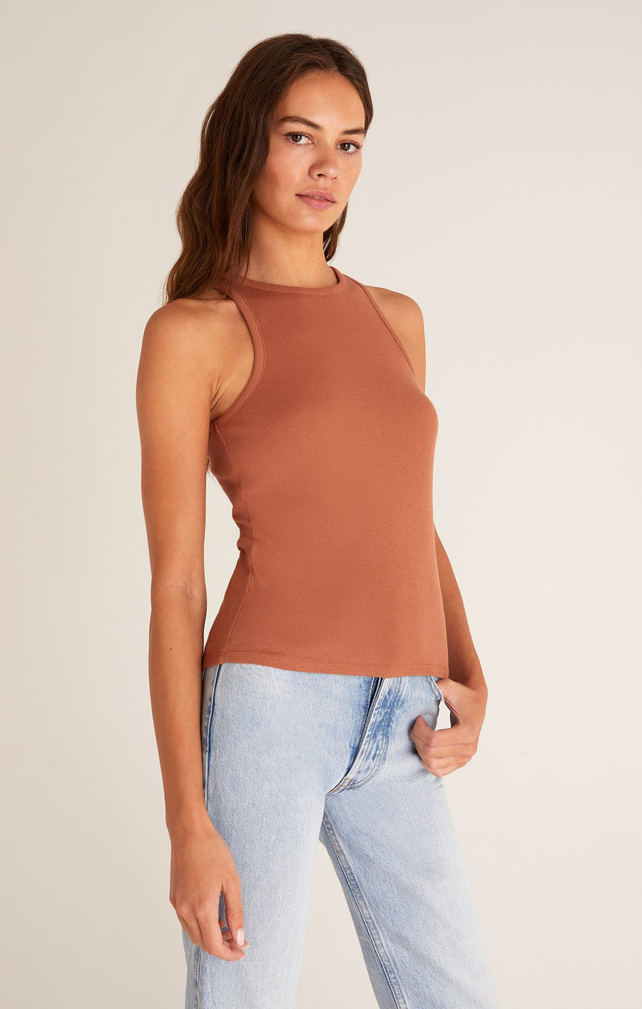 Ladies Janice High Neck Tank