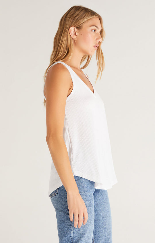 Ladies Vagabond Tank - White