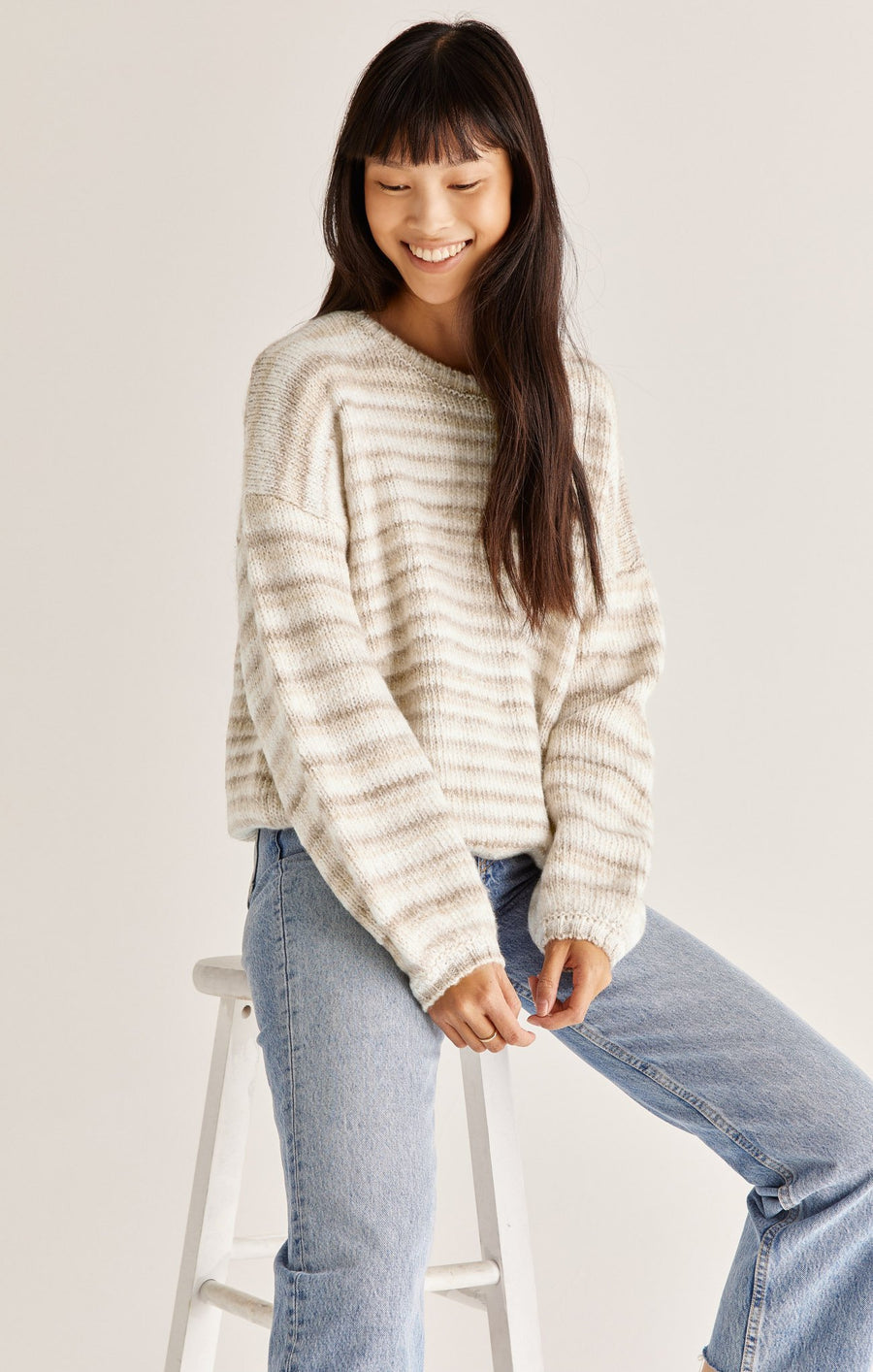 Ladies Piper Ombre Stripe Sweater