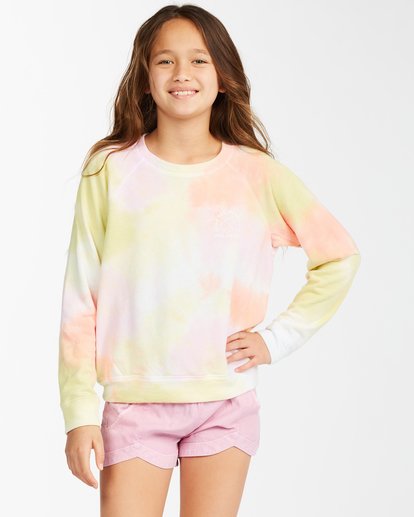 Girl's (4-12) Painted Rainbows Tie Dye Sweatshirt