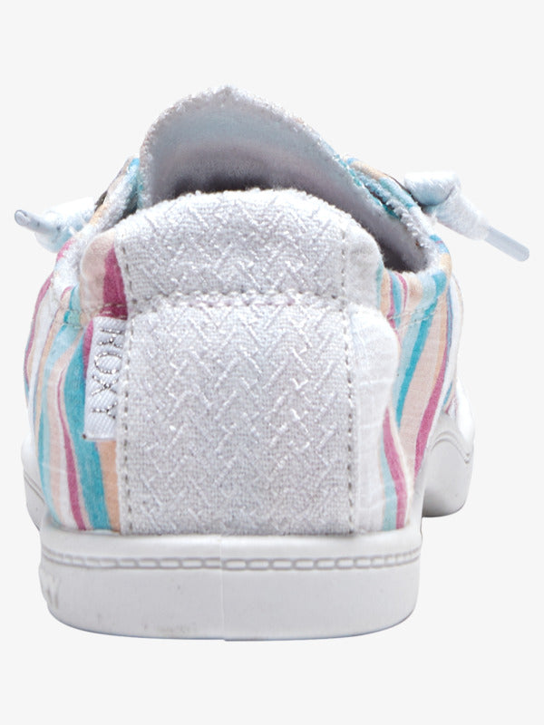 Girl's Bayshore Slip-On Shoes - White / Ocean Print