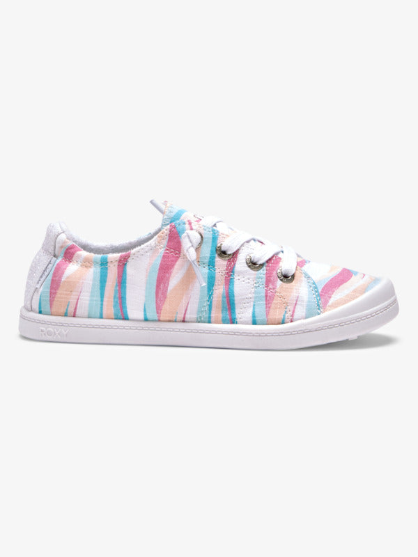 Girl's Bayshore Slip-On Shoes - White / Ocean Print