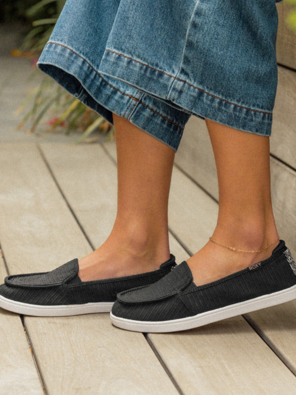 Ladies Minnow Slip-On Shoes - Black