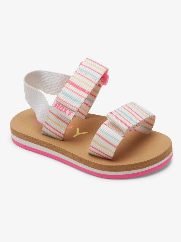 Toddler Girls (Size 5-10) Roxy Cage Sandal - Stripes
