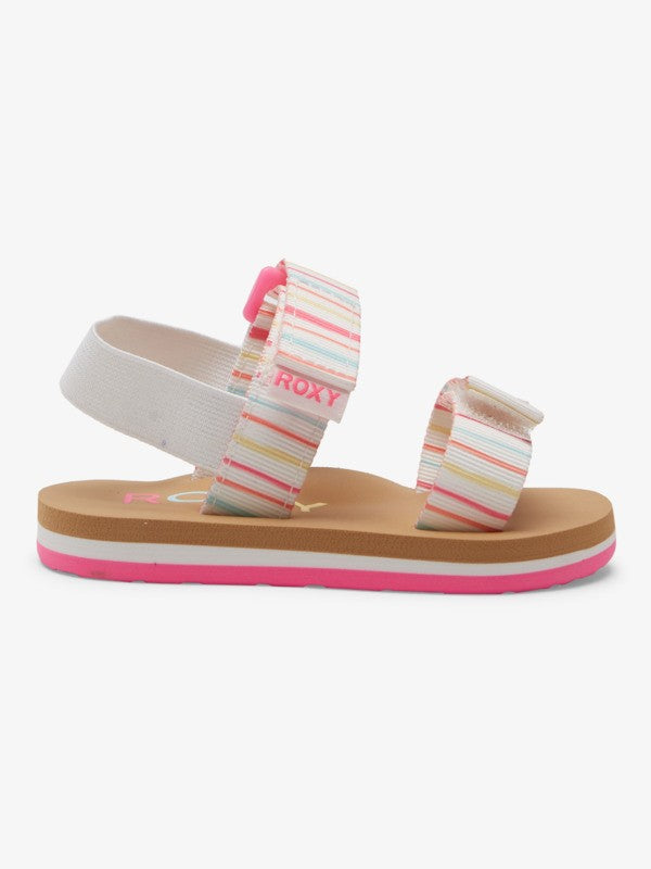 Toddler Girls (Size 5-10) Roxy Cage Sandal - Stripes