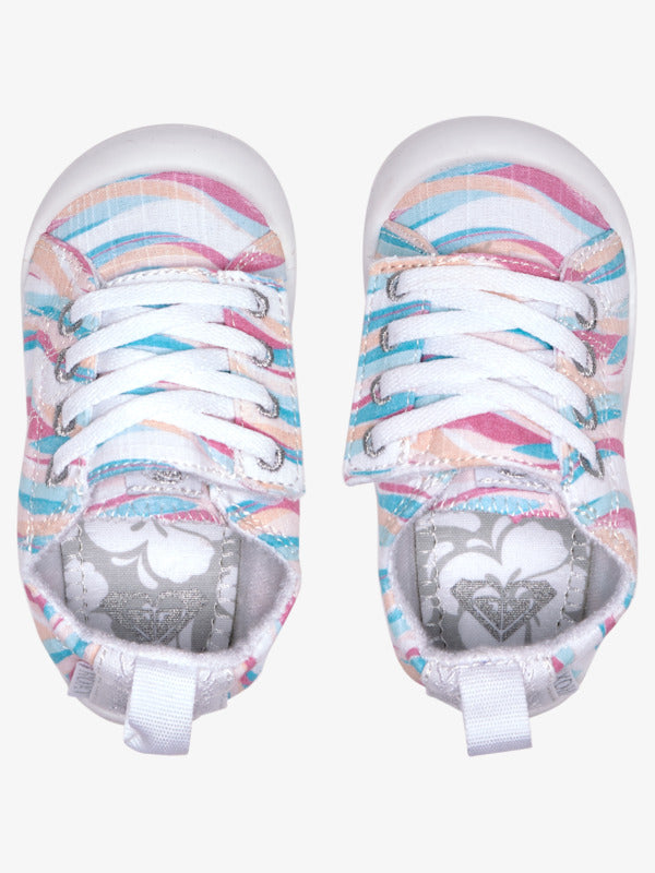 Toddler Girl's Bayshore Slip-On Shoe - White / Ocean Print