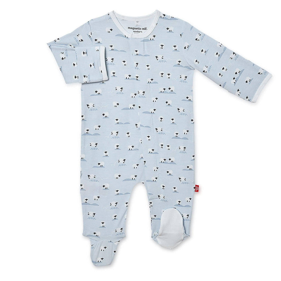 Infant Boy's Baa Baa Baby Magnetic Footie