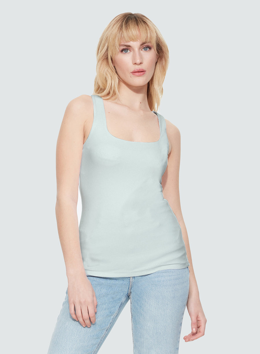 Ladies Square Neck Tank Top - Mint Green