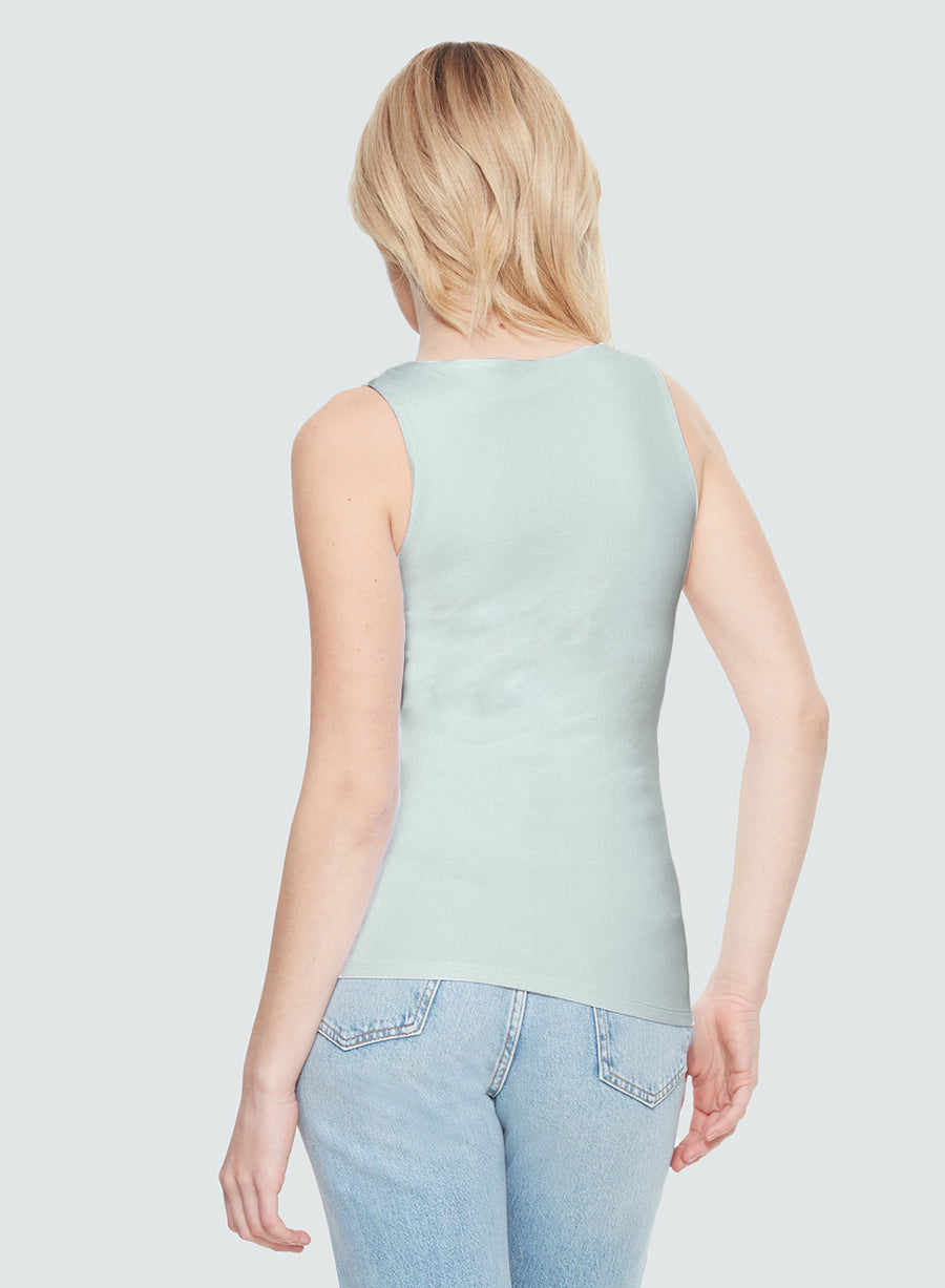 Ladies Square Neck Tank Top - Mint Green